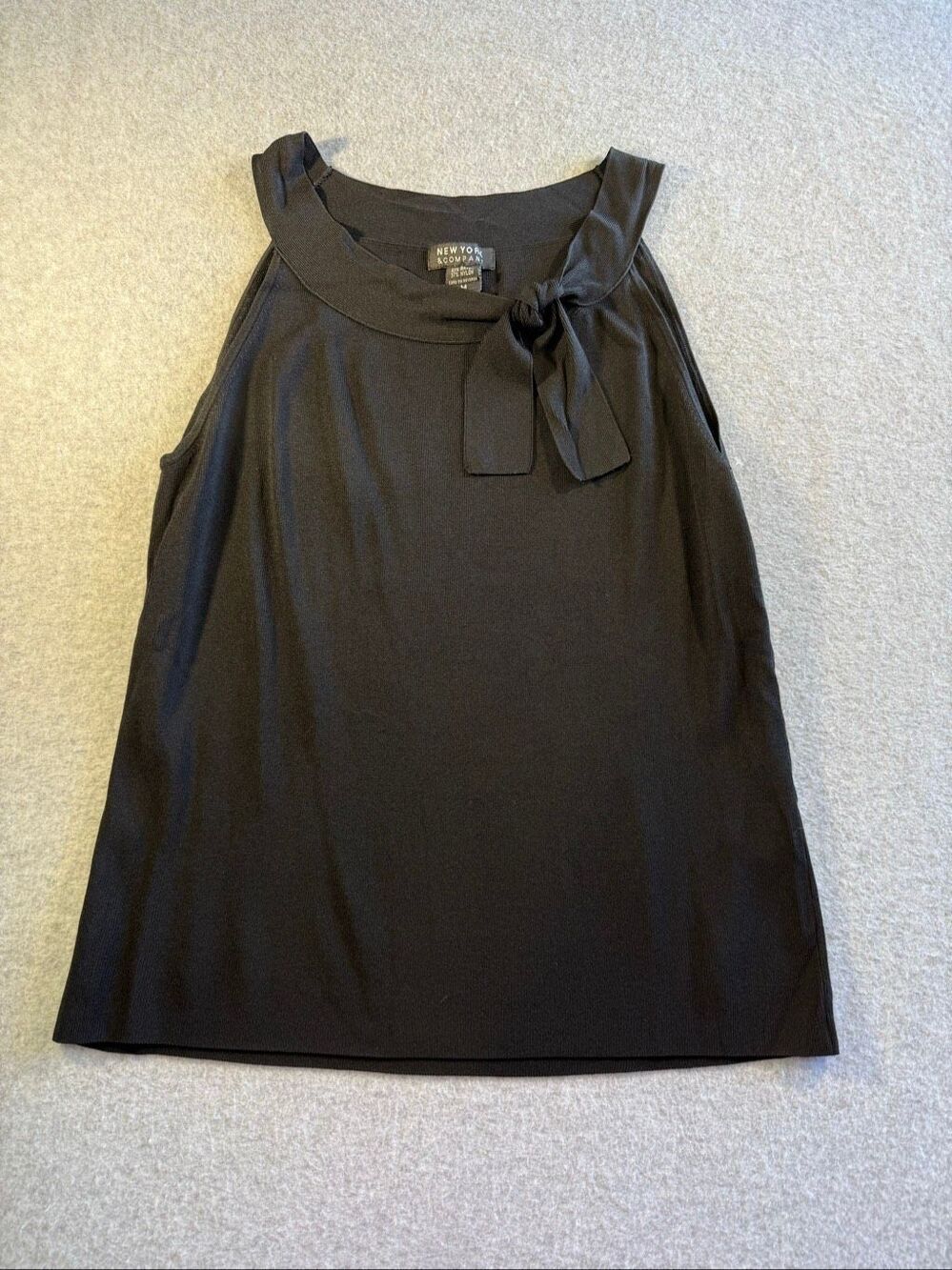Vintage Y2K whimsigoth business grunge coquette bow sleeveless New York & Co blo